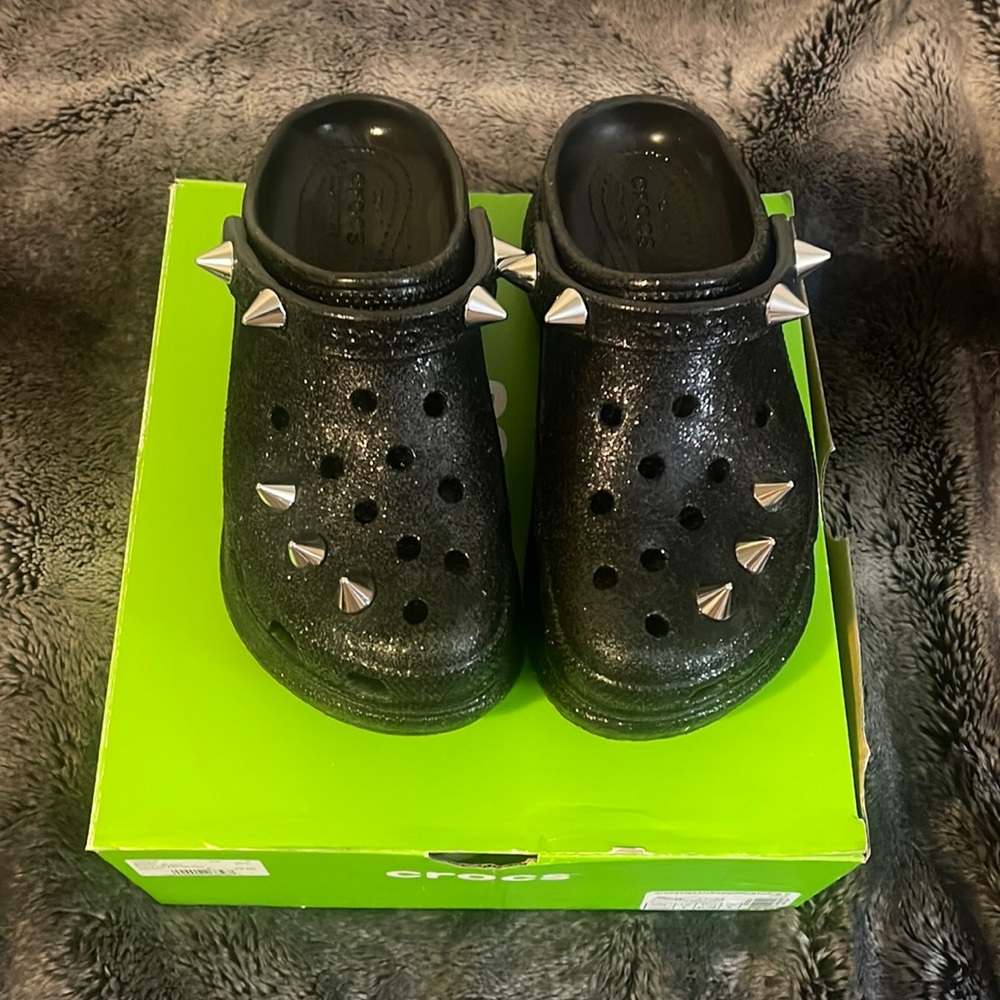 Crocs Classic Bae Glitter Stud Clog Women's Size 7